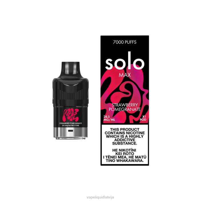 Vape Šķidrumi - Solo MAX pod FRLR84 zemeņu granātābols