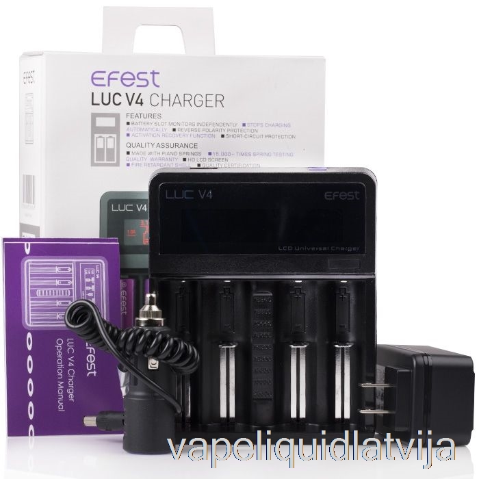 Efest Luc V4 LCD Lādētājs Vape šķidrums