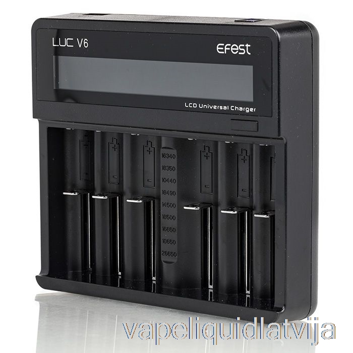 Efest Luc V6 6 Nodalījumu LCD Universālais Lādētājs Vape šķidrums