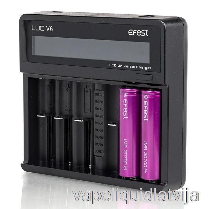 Efest Luc V6 6 Nodalījumu LCD Universālais Lādētājs Vape šķidrums