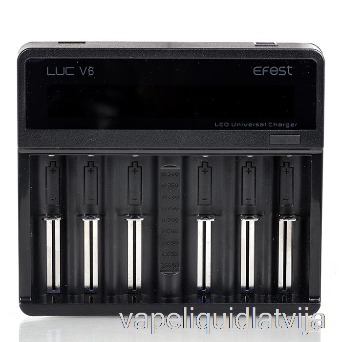 Efest Luc V6 6 Nodalījumu LCD Universālais Lādētājs Vape šķidrums