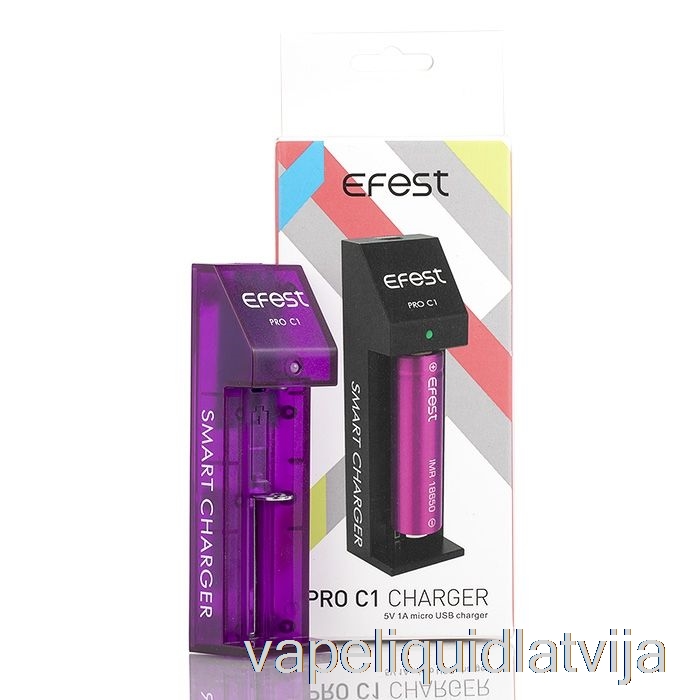 Efest Pro C1 1-bay Viedais Akumulatora Lādētājs Vape šķidrums