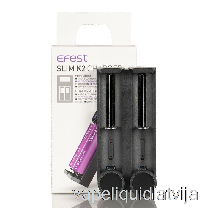 Efest Slim K2 Divu Slotu Akumulatora Lādētājs Vape šķidrums