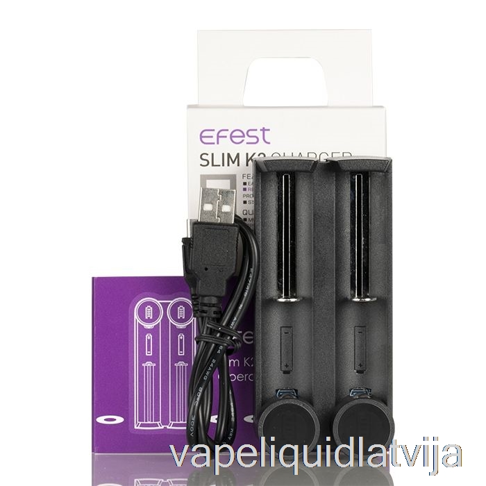 Efest Slim K2 Divu Slotu Akumulatora Lādētājs Vape šķidrums