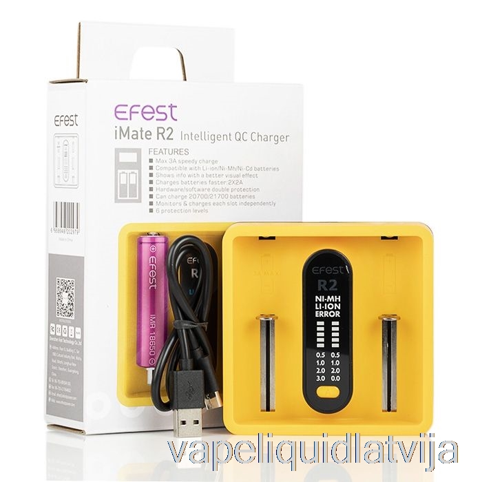 Efest Imate R2 Viedais Qc Lādētājs Vape šķidrums
