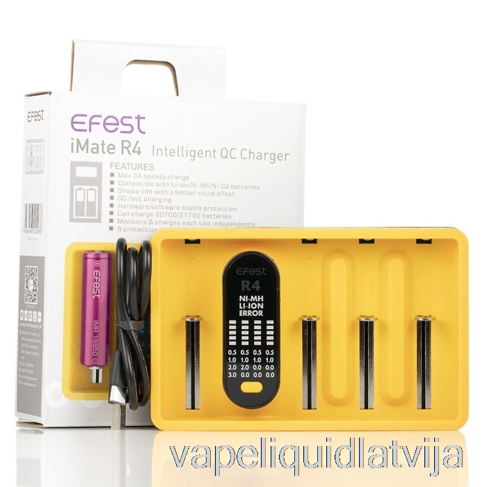 Efest Imate R4 Viedais Qc Lādētājs Vape šķidrums