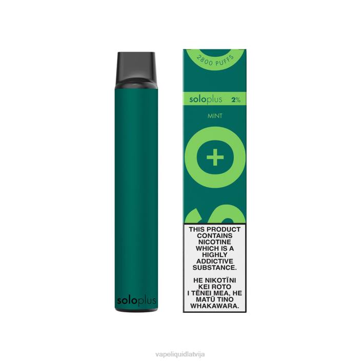 Vape Latvija - Solo Plus vienreizējās lietošanas vape FRLR33 piparmētra
