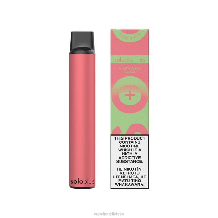 Vape Latvija - Solo Plus vienreizējās lietošanas vape paradīzes kolekcija FRLR37 zemeņu gvajava