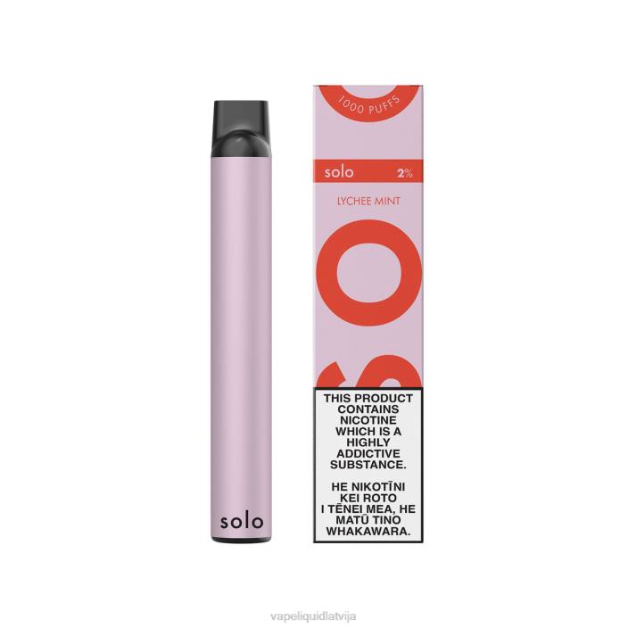 Vape Latvija - Solo vienreizējās lietošanas vape FRLR9 ličī piparmētra