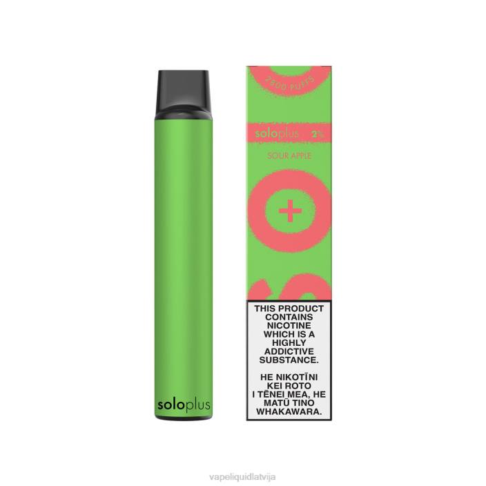 Vape Liquid - Solo Plus vienreizējās lietošanas vape FRLR30 skābs ābols