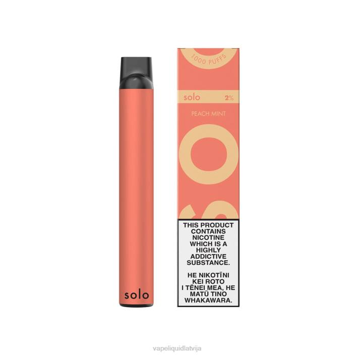 Vape Liquid - Solo vienreizējās lietošanas vape FRLR6 persiku piparmētra