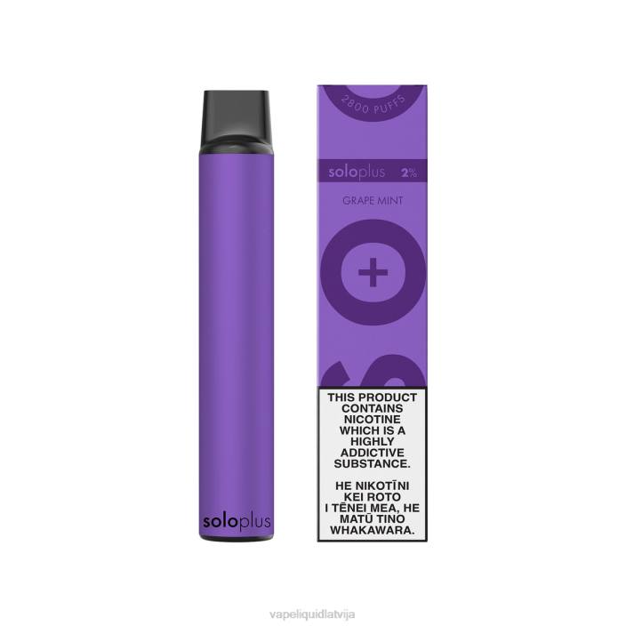 Vape Shop Riga - Solo Plus vienreizējās lietošanas vape FRLR27 vīnogu piparmētra