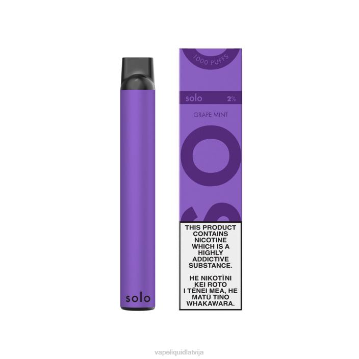 Vape Shop Riga - Solo vienreizējās lietošanas vape FRLR7 vīnogu piparmētra