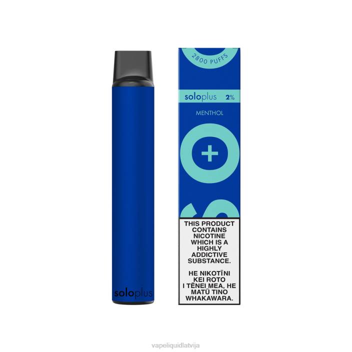 Vape Šķidrumi - Solo Plus vienreizējās lietošanas vape FRLR32 mentols