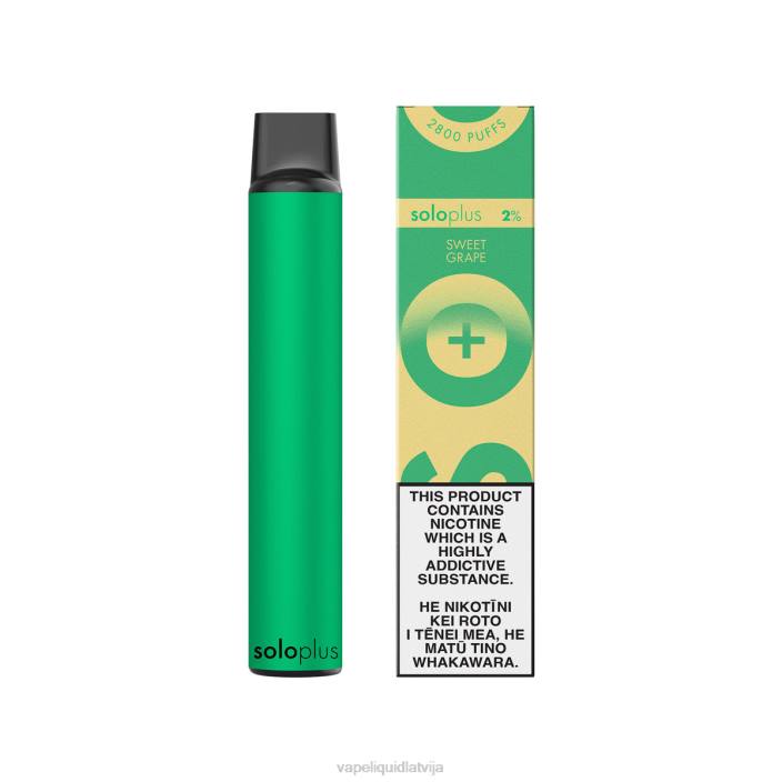 Vape Šķidrumi - Solo Plus vienreizējās lietošanas vape paradīzes kolekcija FRLR40 saldā vīnoga
