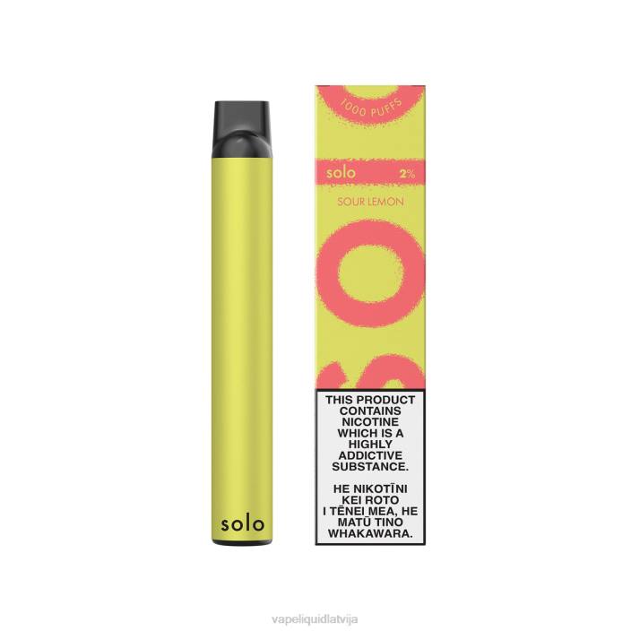 Vape Šķidrumi - Solo vienreizējās lietošanas vape FRLR12 skābs citrons