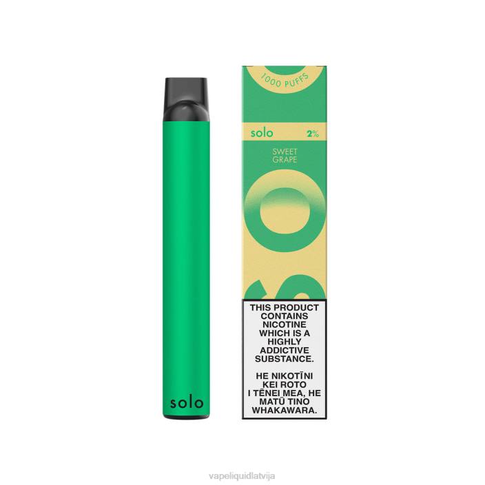 Vape Šķidrumi - Solo vienreizējās lietošanas vape paradīzes kolekcija FRLR20 saldā vīnoga
