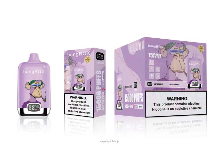 Vape Latvija - Bang Box 15000 uzpūtienu J8F2F41 jaukta oga