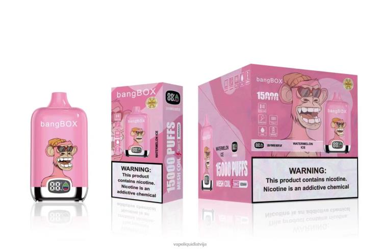 Vape Latvija - Bang Box 15000 uzpūtienu J8F2F45 arbūzu ledus
