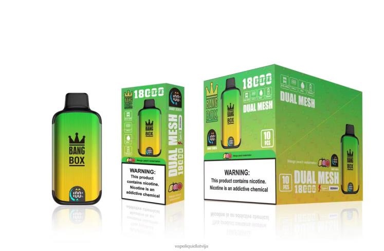 Vape Latvija - Bang Box 18000 uzpūtienu J8F2F89 mango persiku arbūzs