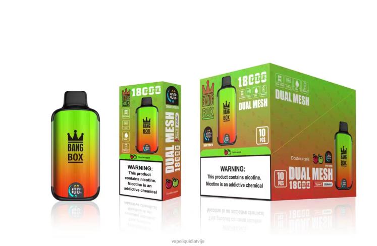 Vape Latvija - Bang Box 18000 uzpūtienu J8F2F93 dubultais ābols