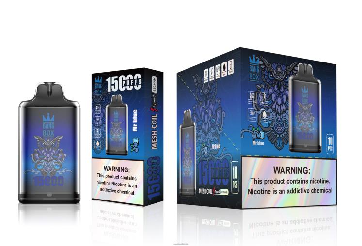 Vape Latvija - Bang Box s1-15000 uzpūtienu J8F2F109 zilais kungs