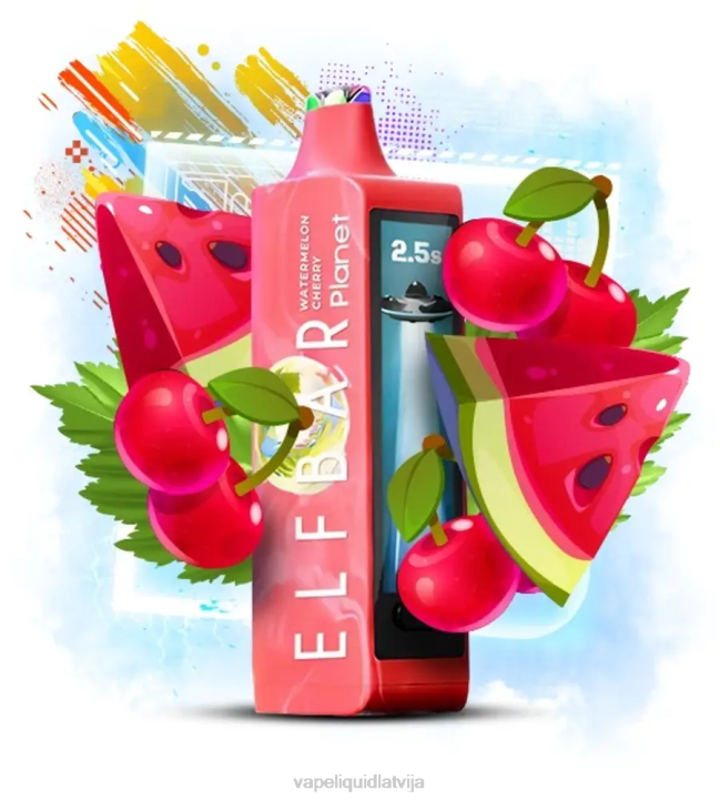 Vape Latvija - Elf Bar Planet 25 000 arbūzu ķirsis VRTJ21