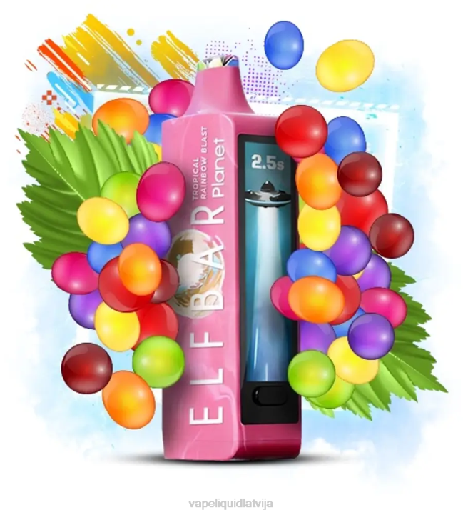 Vape Latvija - Elf Bar Planet 25 000 tropu varavīksnes sprādziens VRTJ29