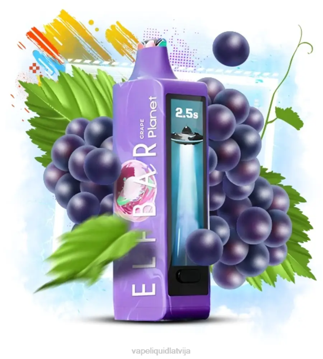 Vape Latvija - Elf Bar Planet 25 000 vīnogas VRTJ13