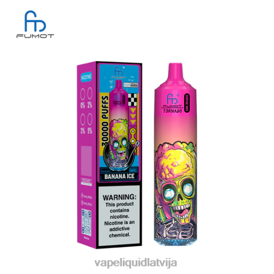 Vape Latvija - Fumot Tornado 30k mūzika banānu ledus 0B6J01