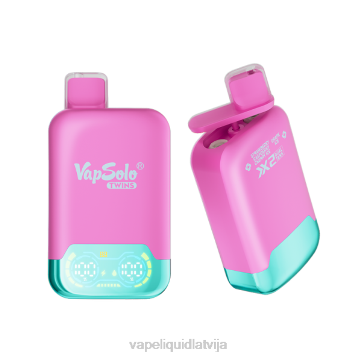 Vape Latvija - Vapsolo TWINS vienreizējās lietošanas vape zemeņu aveņu ķiršu ledus un vīnogu ledus 4T0N145