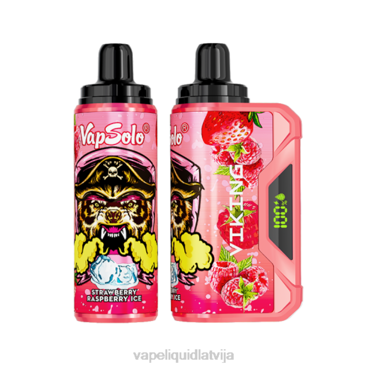 Vape Latvija - Vapsolo VIKING vienreizējās lietošanas vape zemeņu aveņu ledus 4T0N157