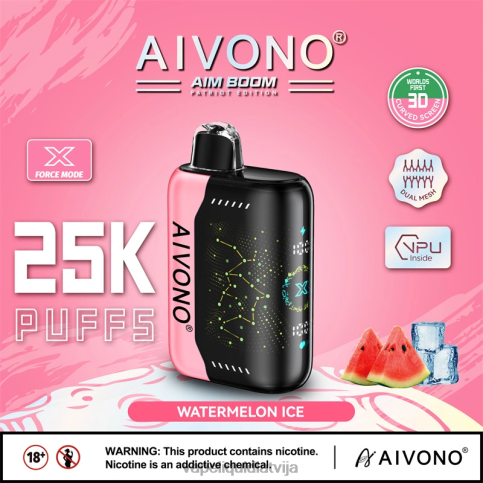 Vape Latvija - arbūzu ledus Aivono AIM BOOM 25 000 8VNV4353
