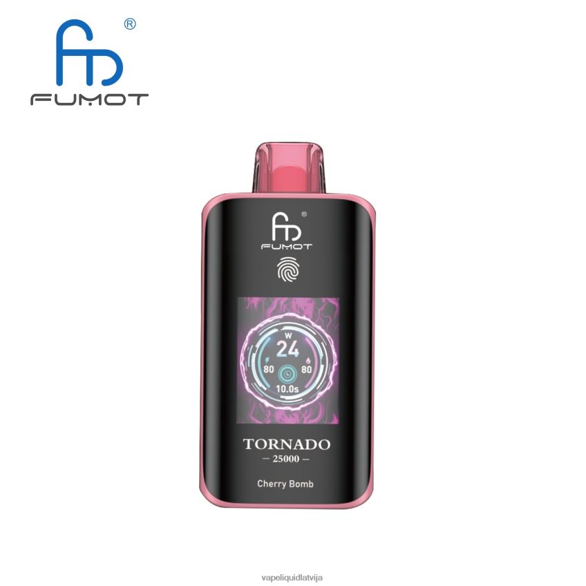 Vape Latvija - ķiršu bumba Fumot Tornado 25000 vienreizējās lietošanas vape LZNL684