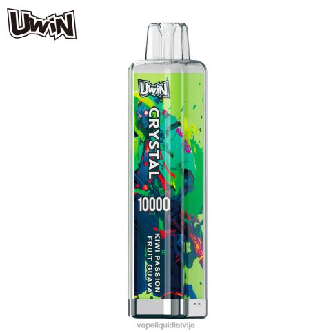 Vape Latvija - kivi marakujas gvajava UWIN CRYSTAL 10000 vienreizējās lietošanas vape 8VNV4373