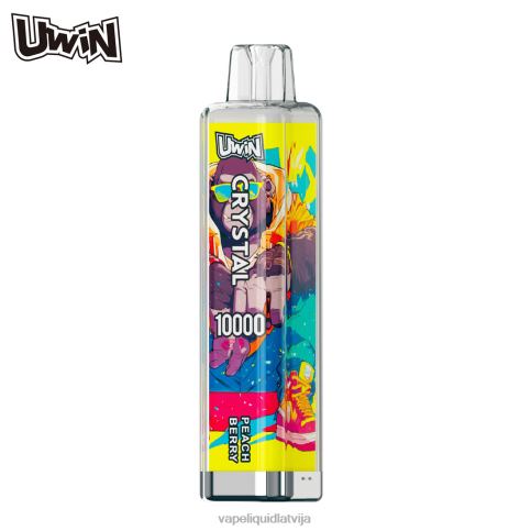 Vape Latvija - persiku ogu UWIN CRYSTAL 10000 vienreizējās lietošanas vape 8VNV4377