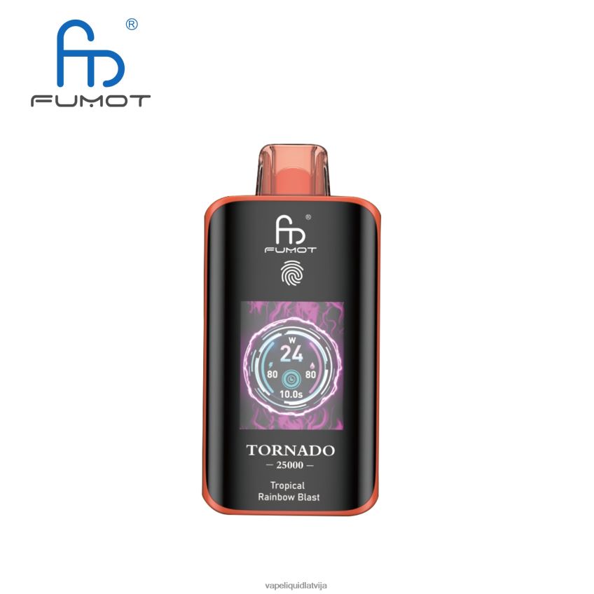 Vape Latvija - tropu varavīksnes sprādziens Fumot Tornado 25000 vienreizējās lietošanas vape LZNL6813