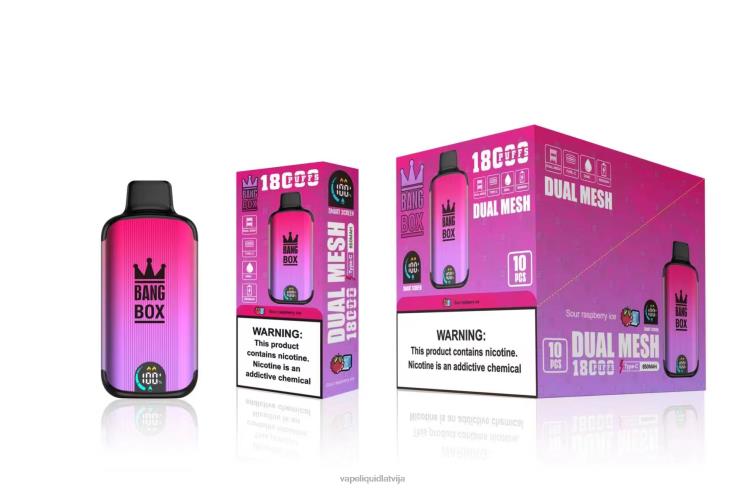 Vape Liquid - Bang Box 18000 uzpūtienu J8F2F98 skābs aveņu ledus