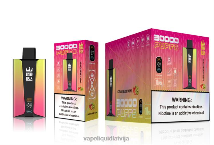Vape Liquid - Bang Box 30 000 uzpūtienu viedais ekrāns J8F2F74 zemeņu kivi