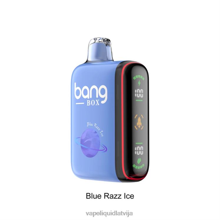 Vape Liquid - Bang Box 9000-18000 uzpūtienu viedais jaudas displejs J8F2F26 zils razz ledus
