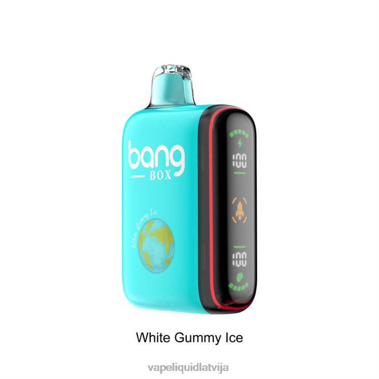 Vape Liquid - Bang Box 9000-18000 uzpūtienu viedais jaudas displejs J8F2F30 balts gumijas ledus