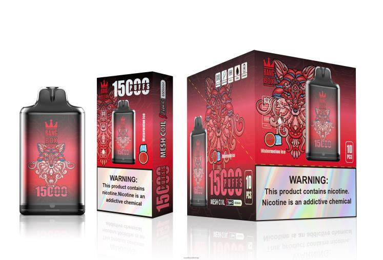Vape Liquid - Bang Box s1-15000 uzpūtienu J8F2F106 arbūzu ledus