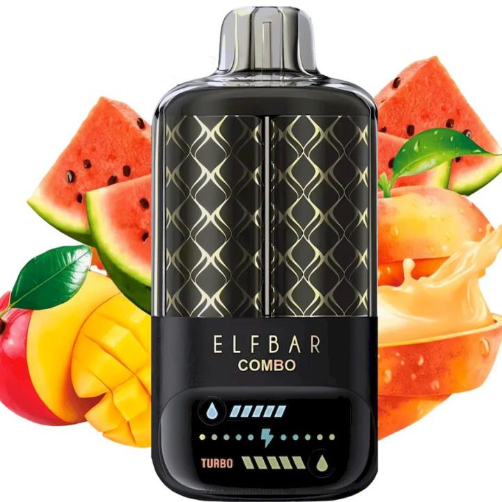 Vape Liquid - Elf Bar Combo 25 000 persiku mango un arbūzs VRTJ6