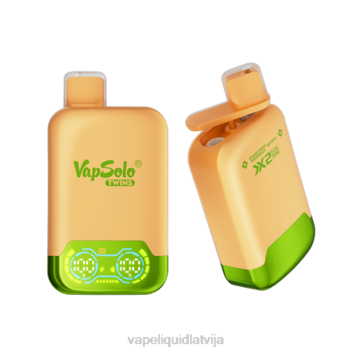 Vape Liquid - Vapsolo TWINS vienreizējās lietošanas vape apelsīnu mango arbūzs un sarkanais bullis 4T0N142