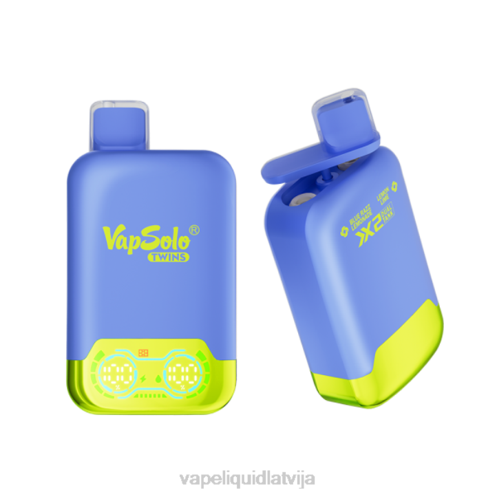 Vape Liquid - Vapsolo TWINS vienreizējās lietošanas vape zilā razz limonāde un citronu laima 4T0N138