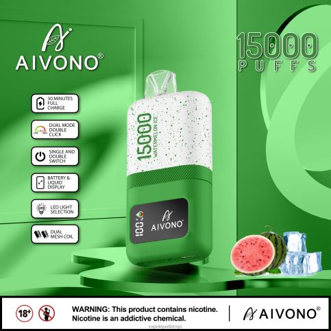 Vape Liquid - arbūzu ledus Aivono AIM magic 15 000 8VNV470