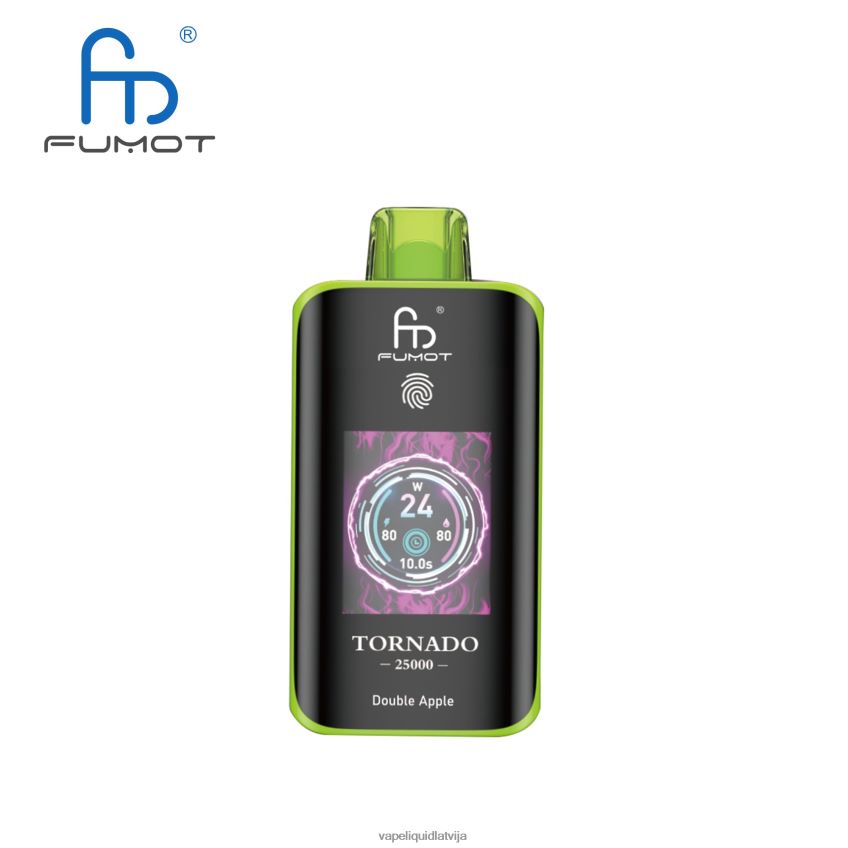 Vape Liquid - dubultais ābols Fumot Tornado 25000 vienreizējās lietošanas vape LZNL685