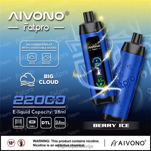 Vape Liquid - ogu ledus Aivono Fatpro 22000 8VNV410