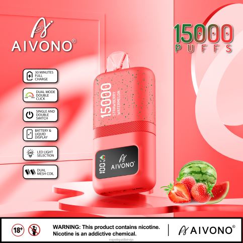 Vape Liquid - zemeņu arbūzs Aivono AIM magic 15 000 8VNV458