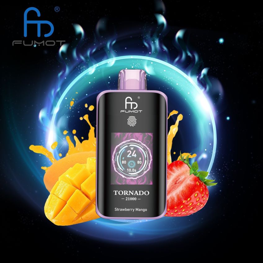 Vape Liquid - zemeņu mango Fumot Tornado 25000 vienreizējās lietošanas vape LZNL6811